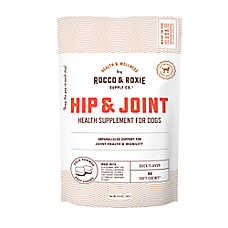Rocco & Roxie Dog Hip & Joint Supplement with Glucosamine, Duck Flavor Soft Chews, 60 Count