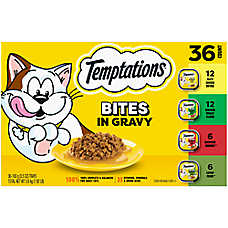 Temptations Wet Cat Food - Bites in Gravy, Variety Pack, 36 Count, 3.5 OZ