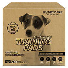 Honey Care Super Absorbant Speed Dry Dog Training Pads W/ Built-In Attractant, Large- 200 Ct