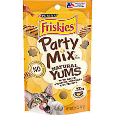 Purina? Friskies? Party Mix Natural Yums Adult Cat Treats - Chicken, Natural, No Artificial Colors