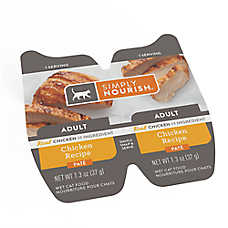 Simply Nourish Natural Adult Wet Cat Food - Pate, Split Cups, 2.65 oz