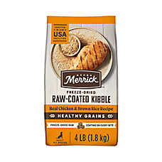 Merrick? Raw-Coated Kibble Adult Dry Dog Food - Natural, Grains, Freeze Dried, Chicken & Brown Rice