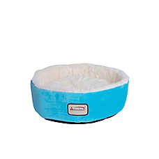 Armarkat Sky Blue & Ivory Luxe Velvet Cuddler Pet Bed