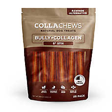 Collachews&trade; Beef + Collagen Rawhide Free 5" Stix Dog Treat - Bully, 25 Count