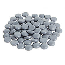 Top Fin? Smooth Glass Gem Aquarium D��cor - Silver - Fish Tank Decor, Aquarium Stones - 12 oz