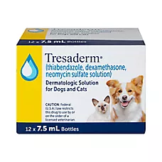 Tresaderm (thiabendazole, dexamethasone, neomycin sulfate) Dog & Cat Topical Solution 7.5 mL, 15 mL