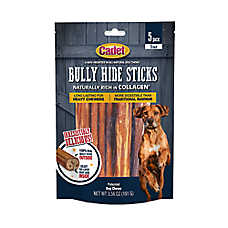 Cadet Bully Hide Sticks All-Nautral Dog Chews Small Bully Stick Small (5 Count)