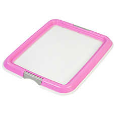 IRIS Puppy Pee Pad Holder W/ Secure Latches, Holds Pads 17" x 17" or Larger, Easy to Clean, Pink