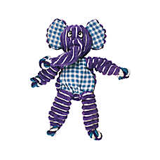 KONG? Floppy Knot Elephant Dog Toy - Rope, Squeaker