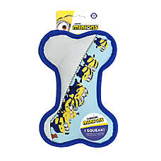 Minion Bone Plush Dog Toy