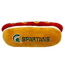 Pets First Michigan State Spartans Plush Hot Dog Dog Toy