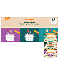 Made by Nacho Chef's Selects - Flaked Adult Cat Food, 12 Ct Variety Pack, 36 OZ