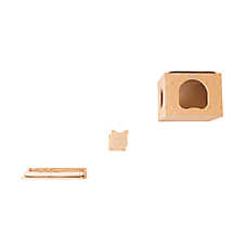 Armarkat Wall-Mounted Real Wood Condo & Cat Tree 3 PCS Cat Wall Steps Set, Natural