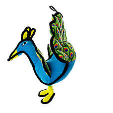 TUFFY? Zoo Animal Themed Dog Toy- Peacock