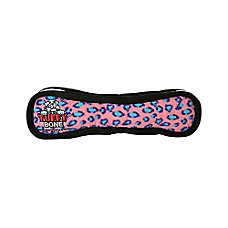 TUFFY? Ultimate Bone Pink Leopard Dog Toy
