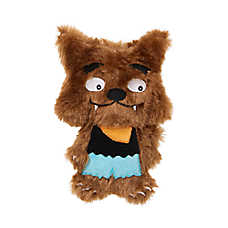 Thrills & Chills&trade; Halloween Plush Flattie Wolf Dog Toy