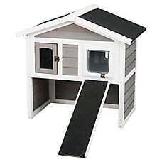 TRIXIE Natura Insulated Cat Home 2-Story with Ramp