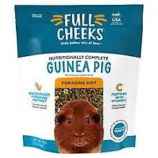Full Cheeks&trade; Foraging Guinea Pig Food with Timothy Hay, Fruits, Vegetables & Vitamin C - 4-8lb