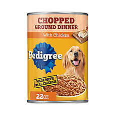 Pedigree Chopped Ground Dinner Adult Soft Wet Dog Food - With Chicken, 22 Oz. Can