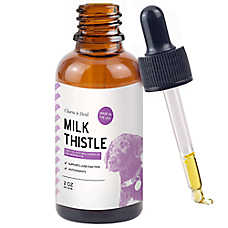 Chew + Heal Dog Milk Thistle Moringa Oil & Salmon Oil Liver Support Tincture, Skin & Coat, 2-fl oz