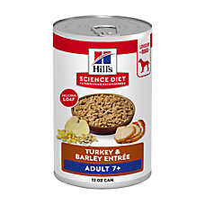 Hill's Science Diet 7+ Senior Wet Dog Food - Turkey & Barley Entree, 13 oz