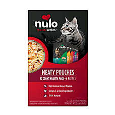 Nulo Meaty Pouches Cat Food Topper, 12 CT Variety Pack