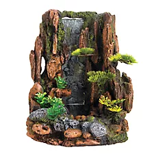 Top Fin® Mountain Cliff Waterfall Aquarium Ornament - Fish Tank Decor - Large