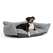 Top Paw? Gray Sofa Dog Bed, Small & Large, Machine Washable