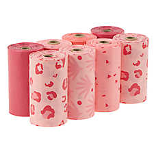 Top Paw? Dog Poop Bags - Extra Thick, Pink - Prints & Solids - 120 Count