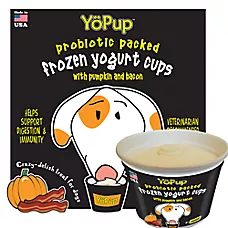 YoPup Pumpkin & Bacon Yogurt Cups All Life Stages Frozen Dog Treats - 3.5 fl oz, 4 Pack
