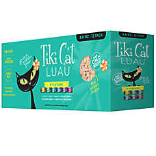 Tiki Cat? Luau Wet Cat Food - Non-GMO, Grain Free, High Protein - Variety Pack, 12 CT, 33.6 OZ