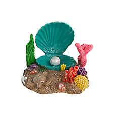 Top Fin? Colorful Clam Aquarium Ornament - Fish Tank Decor - Medium