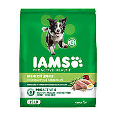 IAMS&trade; Proactive Health Adult Dry Dog Food - High-Protein, Mini Chunks, Chicken & Whole Grains