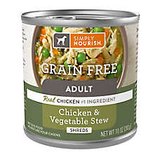Simply Nourish? Grain Free Wet Dog Food - Shreds, Chicken & Vegetable Stew, 10 oz