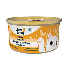 Viva La Kitty Adult Cat Wet Food - Shreds in Gravy, 3 Oz