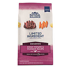 Natural Balance Limited Ingredient Diet Adult Dry Dog Food - Grain Free, Sweet Potato & Venison