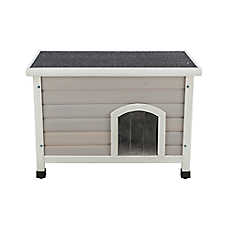 TRIXIE Classic Elevated Weatherproof Cat House, 2 Cover Openings, Indoor-Outdoor Cat Home