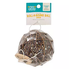 Full Cheeks&trade; Small Pet Roll-A-Round Willow Ball Chew