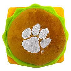 Pets First Clemson Plush Hamburger Dog Toy