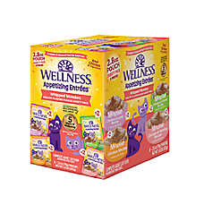Wellness? Appetizing Entrees Adult Cat Wet Food - Mousse, Variety Pack, 8 Ct, 22.4 Oz