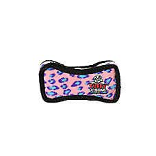TUFFY? JR Thick Bone Pink Leopard Dog Toy