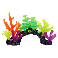 Top Fin? Glow Sea Anemone Cave Aquarium Ornament - Fish Tank Decor, Hideout - Medium