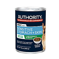 Authority Sensitive Stomach & Skin Cuts in Gravy Adult Wet Dog Food - Lamb, 13 oz