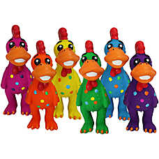 Multipet Latex Globken Chicken Squeaky Small Dog Toy Color Varies