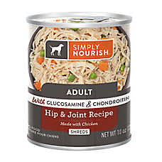 Simply Nourish Hip & Joint Recipe Wet Dog Food - Shreds, Chicken, 10 oz