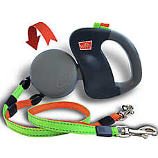 Wigzi Dual Doggie Retractable Dog Leash: 10-ft long