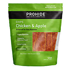 ProHide Highly Digestible Raw Hide Dog Chews - Chicken & Apple Chips
