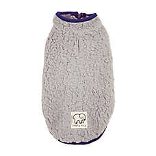 Hip Doggie Ivory Ella Sherpa Half-Zip Dog Shirt