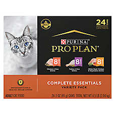 Purina? Pro Plan Complete Essentials Adult Wet Cat Food - In Gravy, Variety Pack, 3 Oz, 24 Count