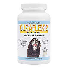 Nutramax Dog Curaflex 2 Vet-Strength Hip & Joint Health Supplement, Chewable Tablets, 120 Count